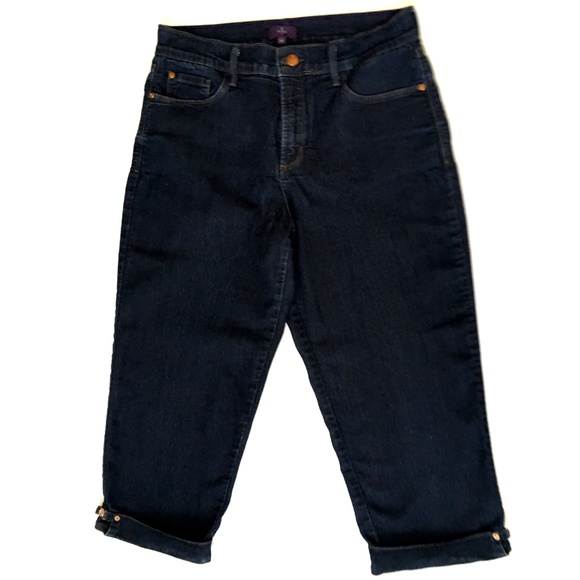 NYDJ Denim - NYDJ Cropped Cuff Dark Wash Jeans